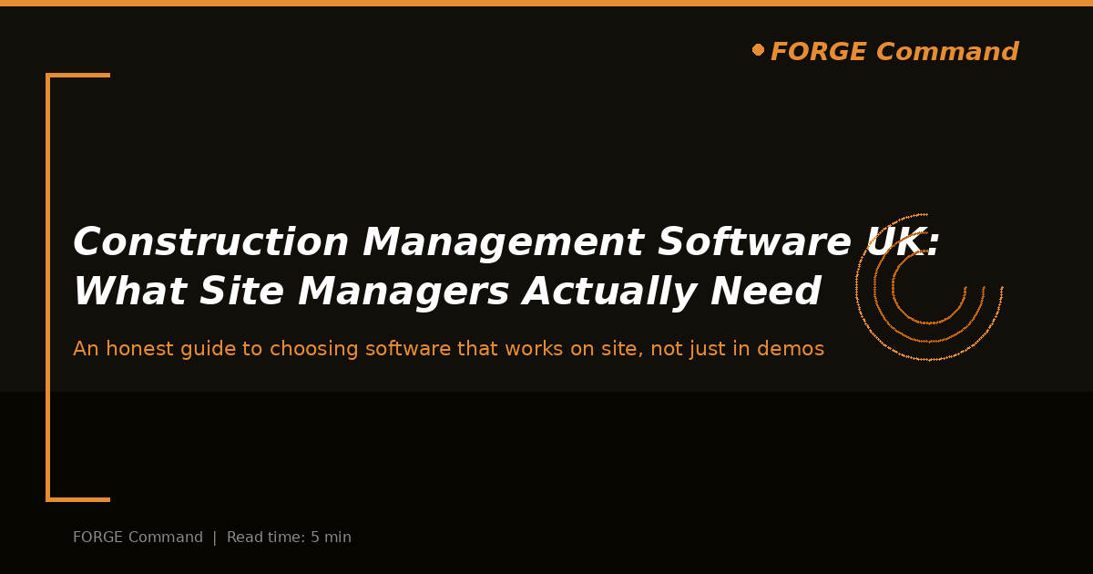 Construction Management Software UK: What Site Managers Actually Need in 2026